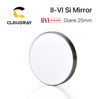 Cloudray Original II-VI Si Mirror Dia. 25มิลลิเมตร Thk.3mm 10.6um LPMS เคลือบสำหรับ CO2เลเซอร์แกะสลักเครื่องตัดจัดส่งฟรี