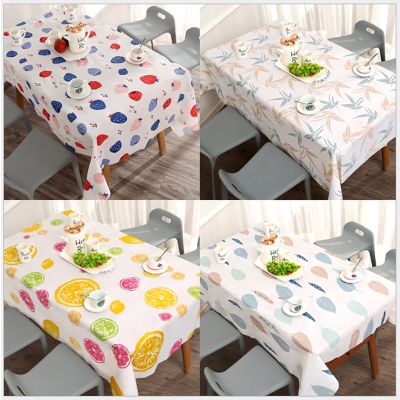 Square Rectangular Kitchen Decorative Tablecloth PVC Waterproof Oilproof Cartoon Pattern Printed Dining Table Cloth Cover