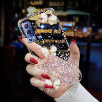 สำหรับ Vivo Y72 5G กรณี,แฟชั่น3D ผีเสื้อ Glitter เลื่อมวิบวับ Starry Space เคสโทรศัพท์ใส TPU เคสโทรศัพท์มือถือขอบซิลิโคน Bling กันกระแทกเคสป้องกันปกหลังผู้หญิงหญิงเลดี้