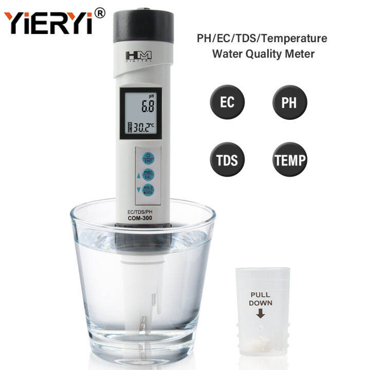 Yieryi PH Meter 4 in 1 PH/TDS/EC/Temperature Meter Water Quality Tester