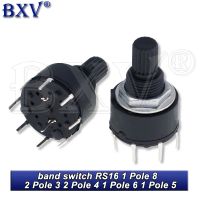 Band Switch RS16 16MM Plastic Rotary Switch RS16 1 Pole 5 6 8 Position 2 Pole 3 Position 2 Pole 4 Handle Length 15MM New WATTY Electronics