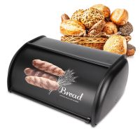 Stainless Steel Bread Bin Container Kitchen Organizer ox Holder Bin Container Kitchen for Home Shop