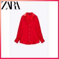 Zara ใหม่ เสื้อเชิ้ต ผ้าซาติน ผ้าไหม หลากสี สไตล์คลาสสิก สําหรับผู้หญิง