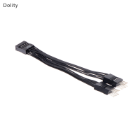 Dolity 1PC คอมพิวเตอร์เมนบอร์ด USB EXTENSION Cable 9 PIN 1 FEMALE TO 2 MALE Y Splitter