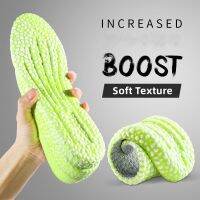 Heightening Running Insole for Shoes PU Popped Rice Particle Foam Breathable Soft Hiking Protects Knees Templates Feet Men Women Cleaning Tools