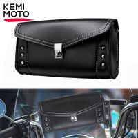 KEMIMOTO Motorcycle Windshield Bag Windscreen Pouch Bag Universal for Road King Glide Softail Touring Travel Storage Tool Bags