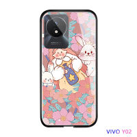 พร้อม Casing Ponsel สำหรับ Vivo Y02 Vivo Y15C Vivo IQOO 11 5G Vivo IQOO Z7 5G เคสใหม่กันกระแทกสำหรับเด็กผู้หญิงดอกไม้สุดหรู