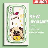 เคส JIUMOO สำหรับ Realme 3 Pro เคส3i Realme ลายการ์ตูนสุนัขมาการองสีสันสดใสน่ารักขอบคลื่นครีมเคสมือถือกันกระแทกแบบใสนิ่มเคสโปร่งใสลายกล้องถ่ายรูปที่เรียบง่ายอ่อนโยนป้องกัน