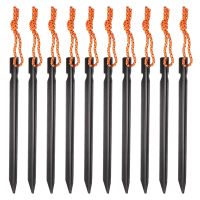 10Pcs Aluminum Alloy Tent Stakes Pegs Outfitters Tent Stakes Heavy Duty Spikes Ground Camping Tent Pegs