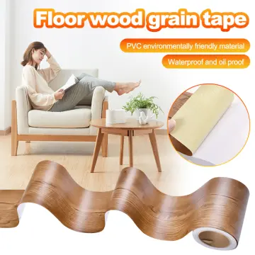 5 M/Roll Furniture Renovation Skirting Line Floor Sticker Realistic Wood  Grain Repair Adhensive Duct Tape Home Decor Accessories