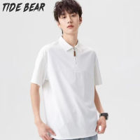 TIDE BEAR เสื้อโปโลผู้ชายญี่ปุ่นธุรกิจใหม่แขนสั้นเรียบง่าย