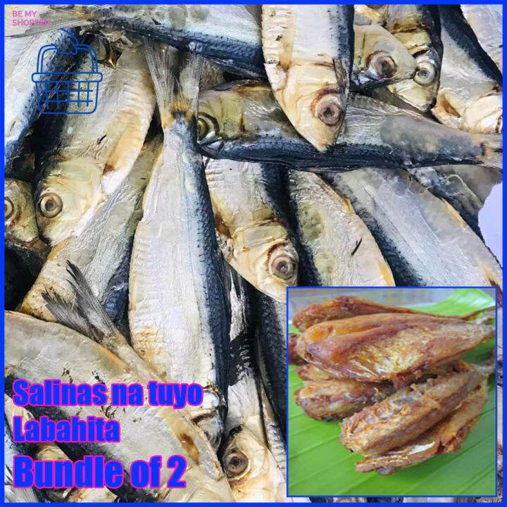 Bundle of 2 Dried Salinas na tuyo & Labahita freshy dried Unsalted