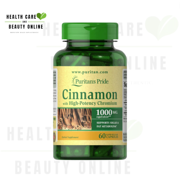 Puritan's Pride Cinnamon w/ HighPotency Chromium 1000mg 60 capsules