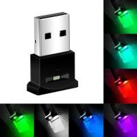 7 Rgb สีไฟรถยนต์ Led มินิ Usb ควบคุมด้วยปุ่มไฟรถยนต์ไฟ Led แบบจำลองไฟรถยนต์แสงโดยรอบไฟสีสันสดใสภายในรถ