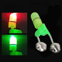 5pcs with Twin Bells Ring Fishing Bite Fishing Rod Bite Bait Alarm Light Alarm Indicator Carp Fishing Accessories LED Night