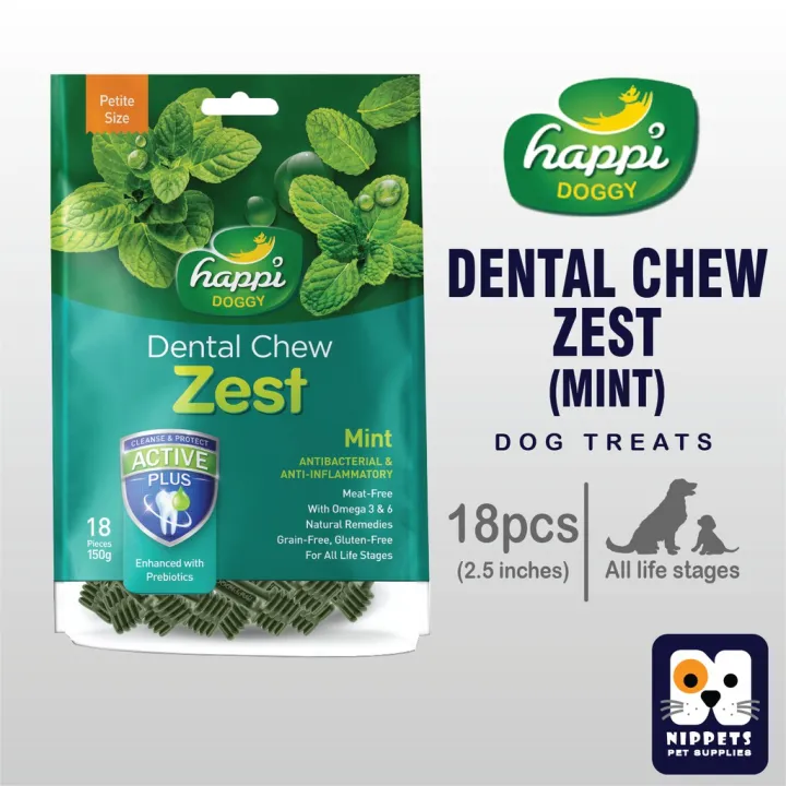 Limited Time Offer Happi Doggy Dental Chew Zest Mint Petite Size Dog