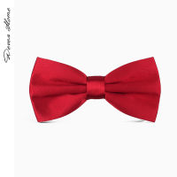 (ร้อน) 2020แบรนด์แฟชั่นใหม่ผู้ชายโบว์ผูกคู่ผ้าสีแดง Bowtie จัดเลี้ยงงานแต่งงานเจ้าบ่าวพรรคโฮสต์ผีเสื้อผูกกับกล่องของขวัญ