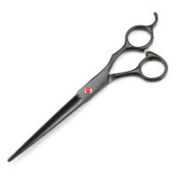 Professional 7  Japan steel red gem pet dog grooming hair scissors cutting barber haircut thinning shears Hairdresser scissors