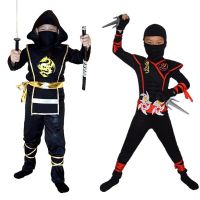 2023 Halloween Kids Deluxe Ninja Cosplay Costume for Kids 4-12 Years Old