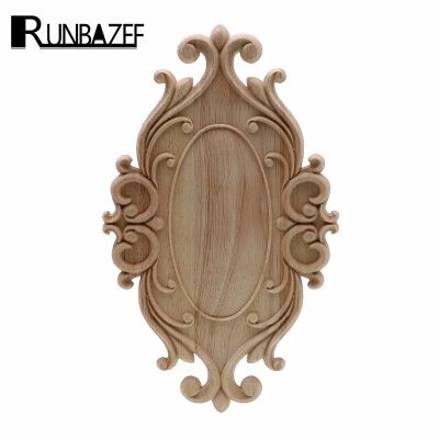 【CC】✱☍♈  RUNBAZEF Wood Accessories New Carved Door Figurines Miniatures Ornaments