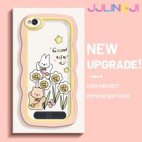 Jlingji เคสสำหรับ Xiaomi Redmi 4A 5A เคส6A ลวดลายชีวิตดีเคสมือถือกันกระแทกแบบใสนิ่มขอบครีมเคสโปร่งใสลายกล้องถ่ายรูปสร้างสรรค์เรียบง่ายฝาครอบป้องกันอ่อนโยน