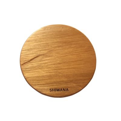 แผ่นชาร์จไม้ทรงกลมแบบเร็ว15W ของ SHIWANA ทำจากไม้แบบไร้สายสำหรับทุกอุปกรณ์ที่ใช้ได้ Qi