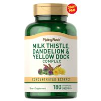 Piping Rock Milk thistle Dandelion &amp; Yellow Dock 180 Capsules