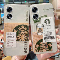 เคสโทรศัพท์ OPPO A38 แฟชั่นขายร้อนถ้วยกาแฟราชินีรูปแบบโปร่งใสลื่นกันกระแทกซิลิโคนปลอกอ่อนนุ่มกรณีเคส OPPO A38 4G กล้องป้องกันเคสใส่โทรศัพท์ฝาครอบ