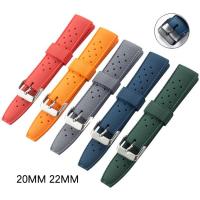 sdfdfsgs 20mm 22mm Tropical Rubber Strap Soft Sport Silicone Wrist Band Men Waterproof Diving Replacement Watchband for Seiko SRP777J1