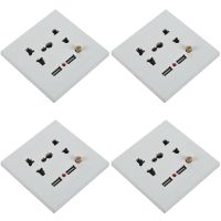 【Ready Stock&amp;COD】4X 2.1A Dual USB Wall Charger Socket Adapter Universial Power Outlet Panel wite Switch