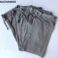 Kachawoo กระเป๋าใส่แว่นกันแดดสีเทา100ชิ้นสำหรับใส่ของแบบนุ่มสำหรับใส่แว่นตาอ่านหนังสือแว่นตาปรับแต่งโลโก้ได้