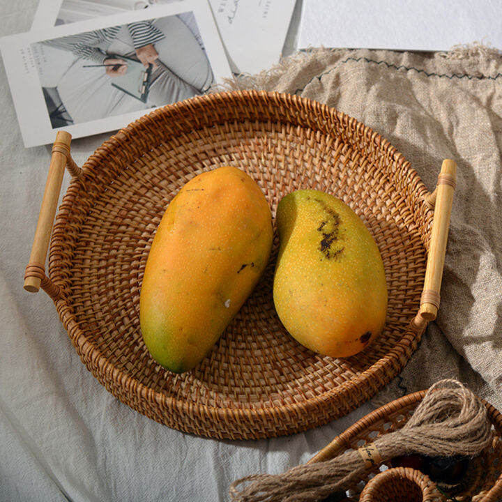 32cm-rattan-handwoven-round-serving-tray-food-storage-plate-with-wooden-handles-wicker-basket-wooden-tray-for-fruit-breadbasket