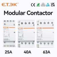 ETEK คอนแทคเตอร์แบบแยกส่วนอัตโนมัติ2P 4P 230V 380V 40A 25A สามเฟสเดียว2NO 63A 2NC ราง Din 4NO EKMF