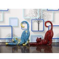 Creative Lazy Cat Figurines Modern Status Abstract Resin Crafts Room Home Decoration Wedding Gifts Cute Ornaments Art Decor