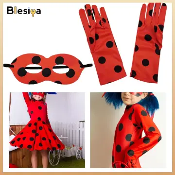 Kids Girl Ladybug Cosplay Costume Set Halloween Party Jumpsuit Fanc