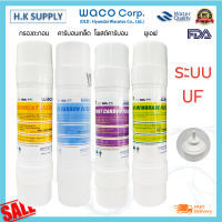 ไส้กรอง WACO HYUNDAI ชุดไส้กรองน้ำ 4 ขั้นตอน 2.5x11 นิ้ว Inline  UF / NANO กรองหยาบ คาร์บอน แบบ I-Type PP Pre Carbon ALKA อัลคาไลน์