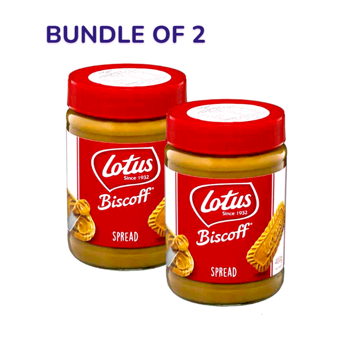 Bundle of 2 Lotus Biscoff Biscuit Spread 400g [Expiry 19/10/23] Lazada PH