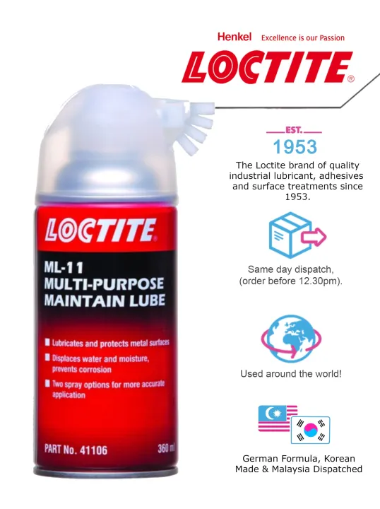 LOCTITE ML-11 Multipurpose maintenance aerosol spray lube that loosen ...