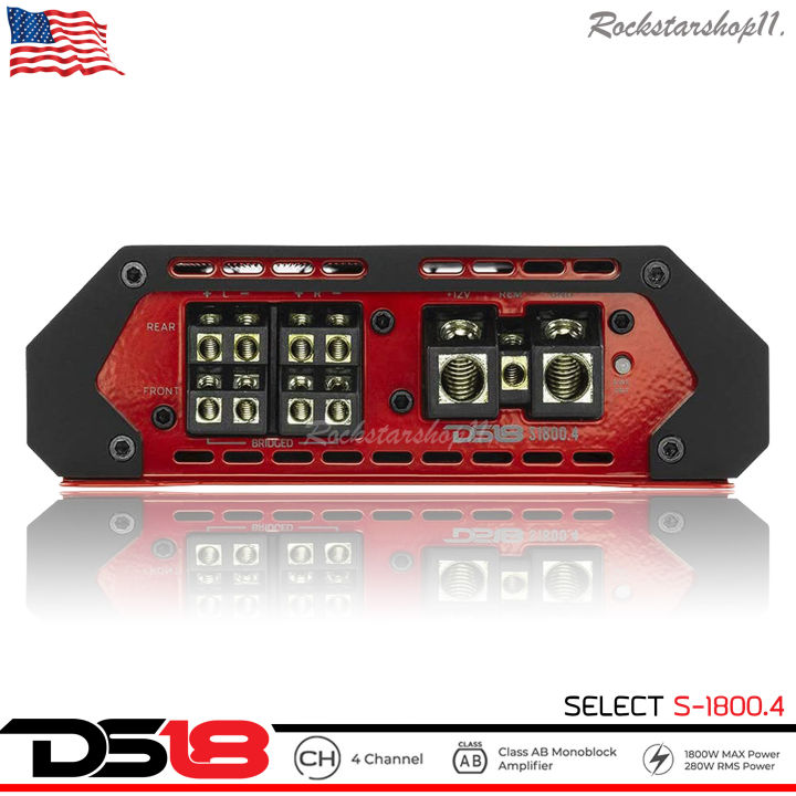 ds18-select-s-1800-4-เพาเวอร์แอมป์คลาสab-4-แชลแนล-เพาเวอร์แอมป์ติดรถยนต์-แอมป์ติดรถยนต์-เครื่องเสียงติดรถยนต์