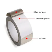 Silver Conductive Fabric Cloth Tape Single-Sided Laptop Cellphone LCD EMI Shielding Adhesive Tape 20 Meter 1PCS Adhesives  Tape