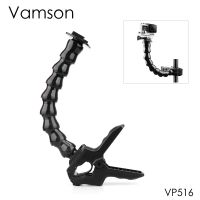 Vamson For Go Pro Accessories Adjustable Neck Jaws Flex Clamp Mount Flexible Tripod for Gopro hero 10 9 8 7 6 5 for Yi Camera