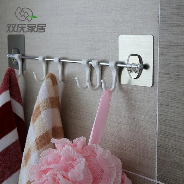 cod-shuangqing-bathroom-wall-hanging-nail-free-hook-kitchen-strong-suction-cup-creative-waterproof-door-rear-shelf