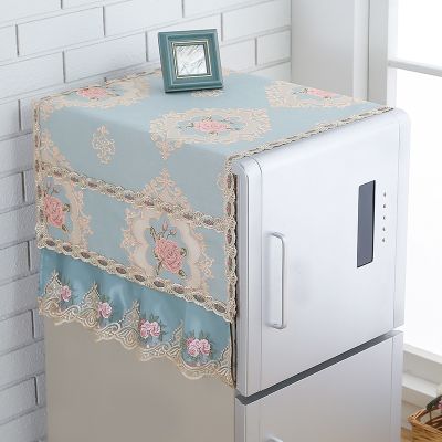 【lz】⊙❀  O refrigerador cobre a decoração da capa de poeira da máquina de lavar roupa impresso cozinha capas dustproof com saco de armazenamento 55x140