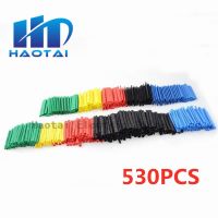 530pcs Heat Shrink Tubing Insulation Shrinkable Tube Assortment Electronic Polyolefin Ratio 2:1 Wrap Wire Cable Sleeve Tubes Kit Electrical Circuitry