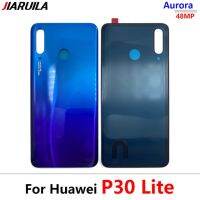 ใหม่ฝาหลังด้านหลังสำหรับ Huawei P30 / P30 Lite/ P30โปรประตูแบตเตอรี่แบตเตอรี่ตัวเรือนฝาหลังสติกเกอร์กาวติดโลโก้