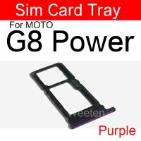 อะแดปเตอร์ที่ใส่ถาดซิมการ์ดสำหรับ Motorola Moto G8 G8 Plus G8 Play G8 Power Lite เครื่องอ่ายซิมซ็อกเก็ตช่องเสียบบัตรชิ้นส่วนทดแทน T ชิ้นส่วนทดแทน LKT37122