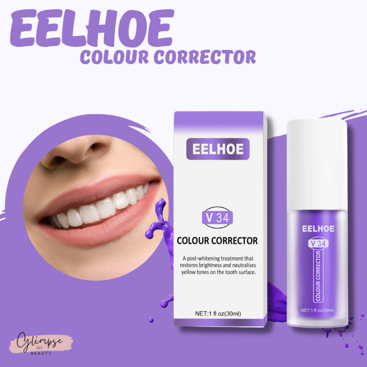 30ML Eelhoe Teeth Whitening Toothpaste Colour Corrector Foam Toothpaste