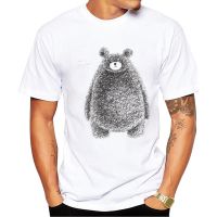 2022 Latest Popular Hand Painted Print Design Bear Summer T-Shirt Cool Men Summer Shirt Fashion Shirt Cute Bear Tee Tops