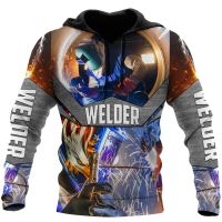 HX ล่าสุด Welder Hoodie ผู้ชายและผู้หญิงเสื้อกีฬา 3D พิมพ์แฟชั่นฤดูใบไม้ร่วงฮาราจูกุ Zipper Hoodie Casual Sportswear Drop Shipping