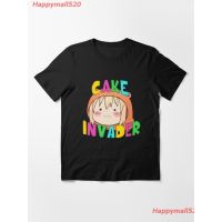 New Himouto! Umaru-chan Chibi - CAKE INVADER Essential T-Shirt เสื้อยืด ดพิมพ์ลาย ดผ้าเด้ง คอกลม cotton ความนิยม discoun